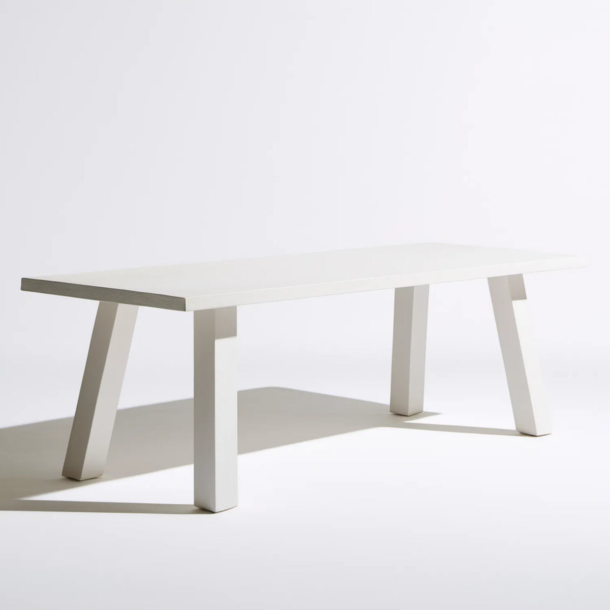 Biały prostokątny stół jadalniany 120 x 60 x 75 cm z płyty MDF i drewna sosnowego