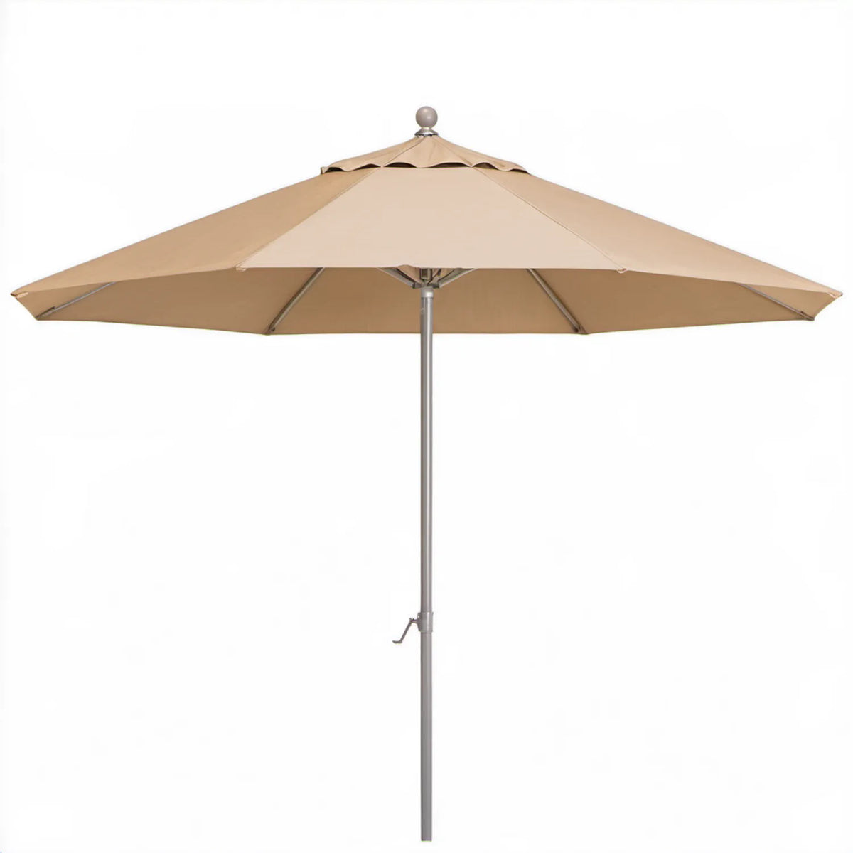 Beżowy ośmiokątny parasol ogrodowy Ø 300 cm, wysokość 250 cm