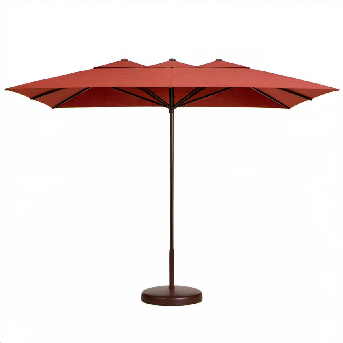 Potrójny parasol ogrodowy prostokątny 460 x 270 cm bordowy