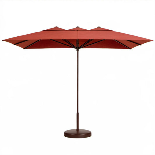 Potrójny parasol ogrodowy prostokątny 460 x 270 cm bordowy